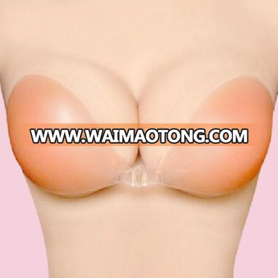 2017 new design E / F Cup strapless invisible silicone swimming bra